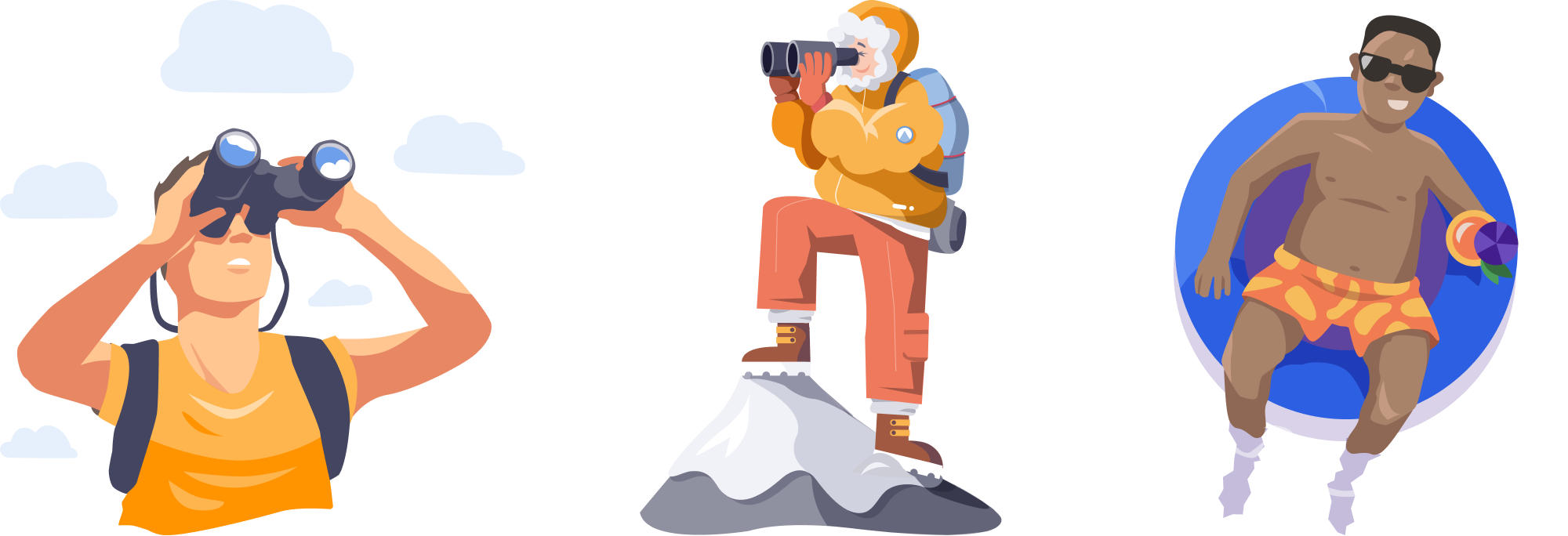 Skyscanner illustration characters