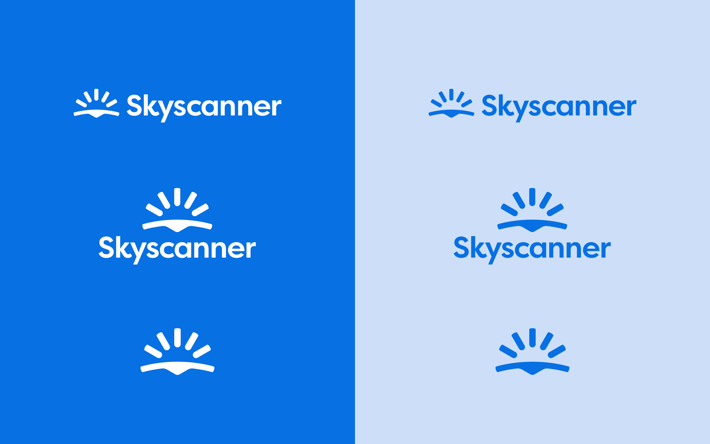 Skyscanner logo configurations
